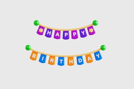 Preview: Happy Birthday Banner Decoration