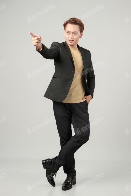 Preview: asian businessman on isolated background
