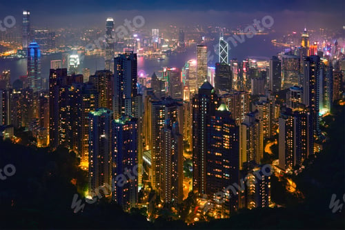 Preview: Hong Kong skyscrapers skyline cityscape view