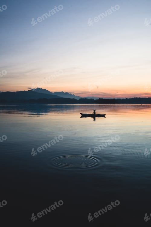 Preview: Kayaker at the Lake in the Evening