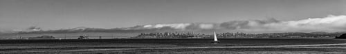 Preview: Panoramic view of the Fisherman's Wharf shoreline in San Francisco, California, seen from Sausalito