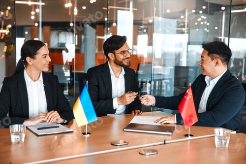 Preview: Diplomatic negotiations between countries in the office
