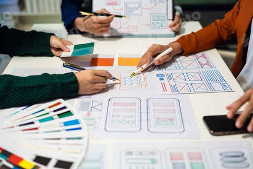 Preview: Creative digital development agency. developer team brainstorming on their project