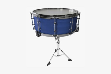 Preview: Blue snare drum on stand with hardware
