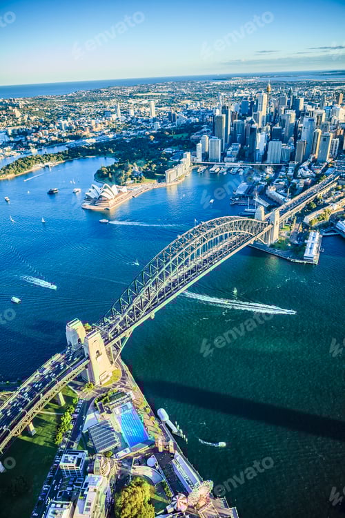Preview: 54900,Aerial view of Sydney cityscape, Sydney, New South Wales, Australia