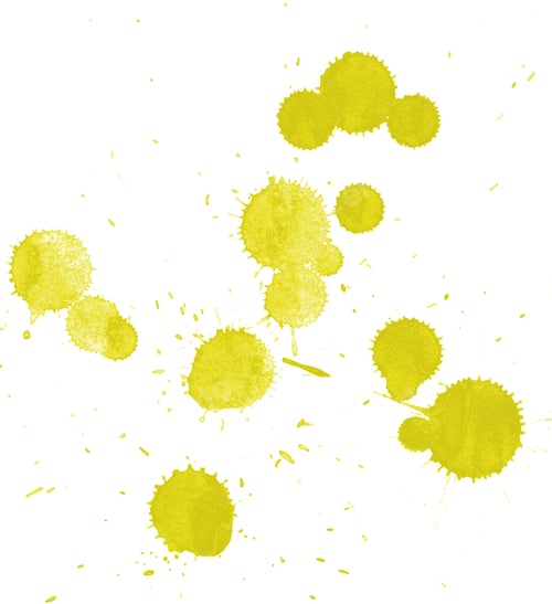 Preview: Abstract Yellow Paint Splatters on White Background