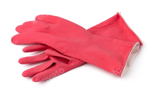 Preview: Latex protective gloves isolated on white background