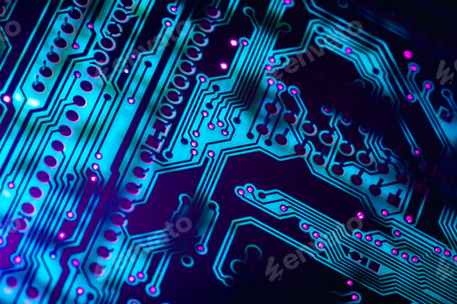 Preview: Electronic circuit board close up