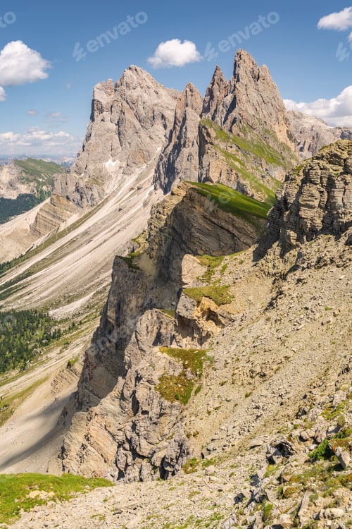 Preview: Scenery Alps with high rocky and sandy mountain