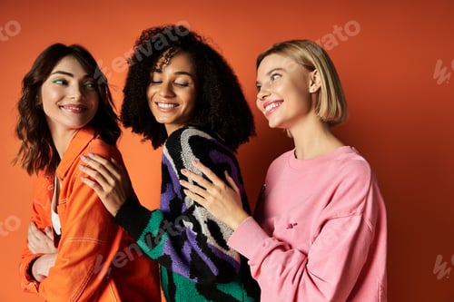Preview: Three stylish women embracing diversity