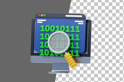 Preview: Binary Code 3D Icon