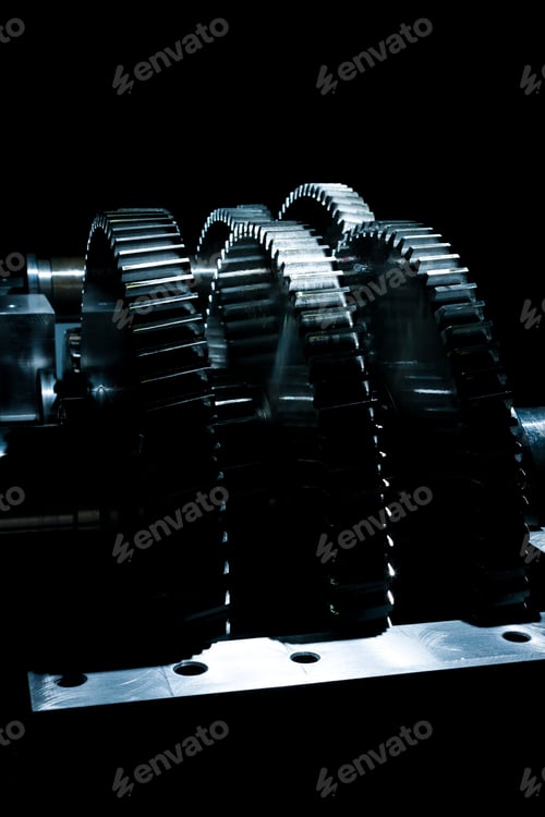 Preview: Large cog wheels in the motor.