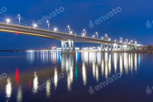 Preview: Town bridge at night.