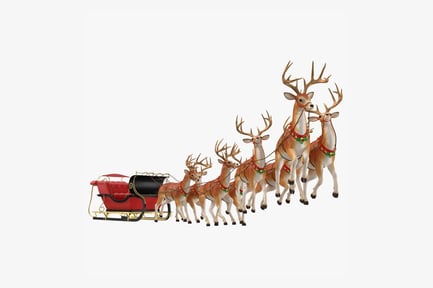 Preview: Santa's Sleigh with Eight Reindeer Team