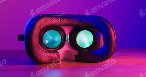 Preview: Virtual reality with purple and blue light