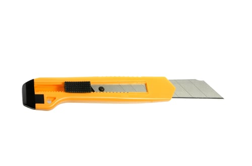 Preview: Box cutter knife isolated on white