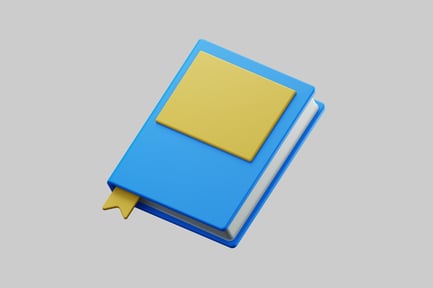 Preview: Minimalist book with bookmark