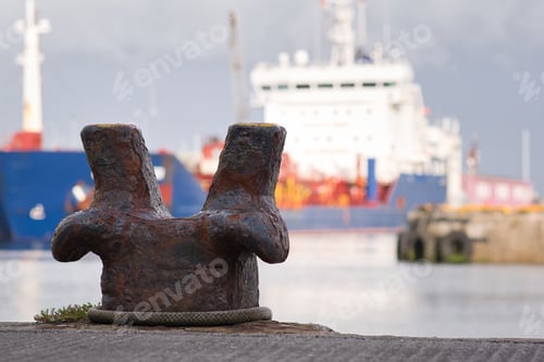 Preview: Old rusty bollard