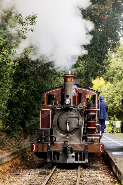 Preview: Famous stream train Puffing Billy ready to go. Melbourne, Australia