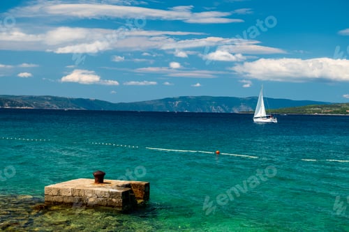 Preview: Boat on the sea near Krk Island, Croatia