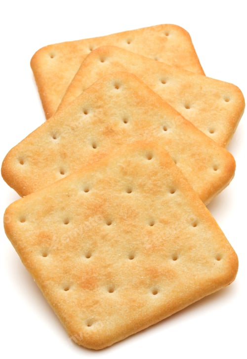 Preview: Dry cracker cookies isolated on white background cutout