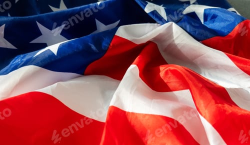 Preview: Close up of American flag