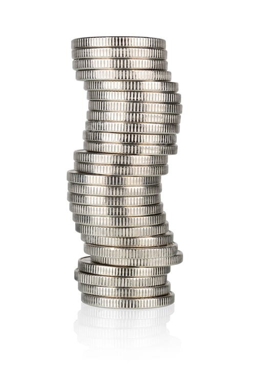 Preview: Silver coin stack