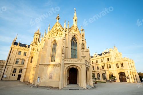 Preview: Lednice castle Chateau in Moravia, Czech Republic. UNESCO World Heritage Site