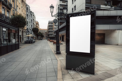 Preview: Vertical city mockup on street