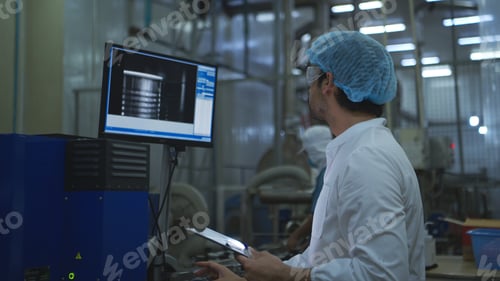 Preview: The production control supervisor inspects and controls the operation of machines