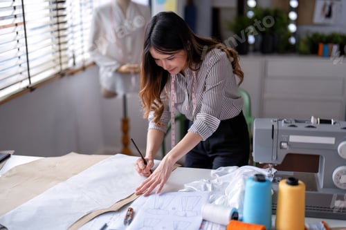 Preview: Young professional clothes fashion textile creative thinking designer