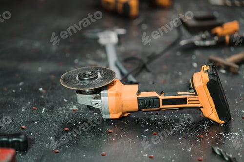 Preview: Tools background. Equipment for garage shop