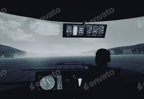 Preview: Navigation officer in the maritime vessel's bridge simulator