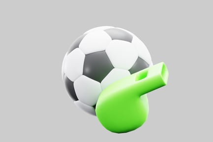 Preview: Soccer ball and whistle.