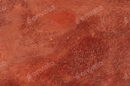 Preview: Venetian plaster, a variety of decorative wall covering, red warm color, primer, plaster texture.
