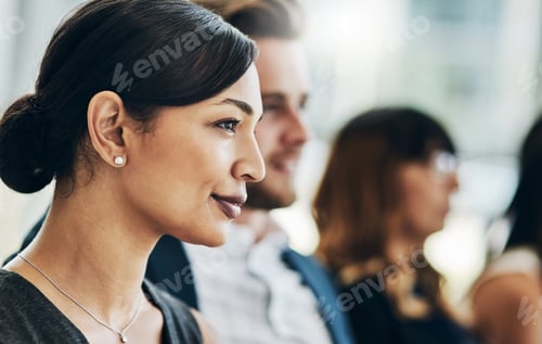 Preview: Shot of a group of businesspeople sitting in the conference room during a seminar