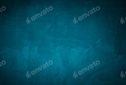 Preview: Vintage grunge blue concrete texture studio wall background with vignette.