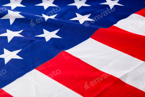 Preview: Close up of American flag.