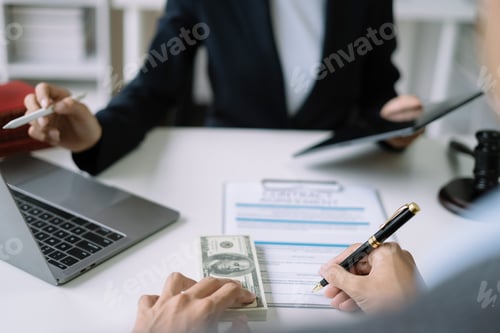 Preview: Lawyer singing in documents, filling court records, job responsibilities in office.