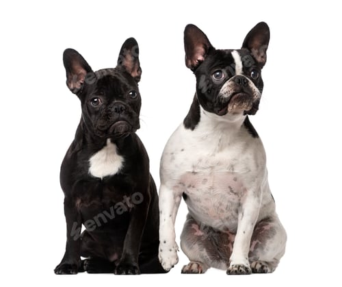 Preview: Two French Bulldogs sitting