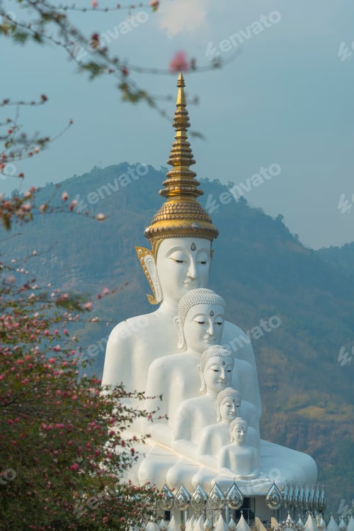 Preview: Five Buddha statue on Wat Phasornkaew temple, Thailand, Phetchabun, Khao Kho
