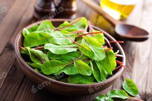 Preview: Fresh mangold leaves, swiss chard or leaf beet
