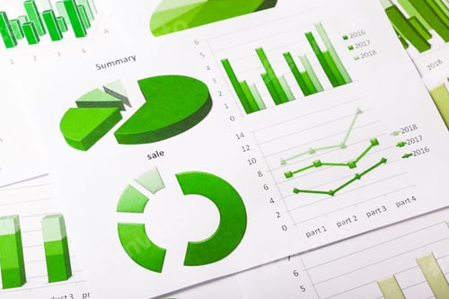 Preview: Business Charts Green
