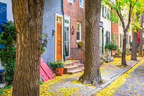 Preview: Philadelphia, Pennsylvania, USA Autumn Neighborhood Streets