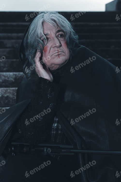 Preview: portrait of a dark evil character in dark times