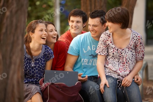 Preview: Students studying outdoors