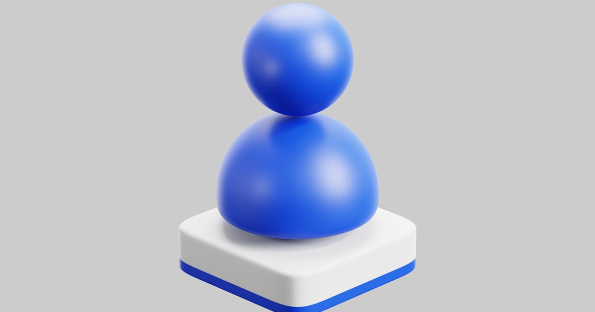 Abstract user icon avatar 3D, Incl. avatar & community - Envato