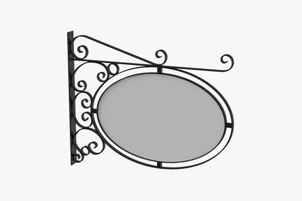 Preview: Ornate Wrought Iron Store Sign