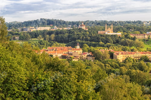 Preview: Panorama of the city. The historic center of Vilnius