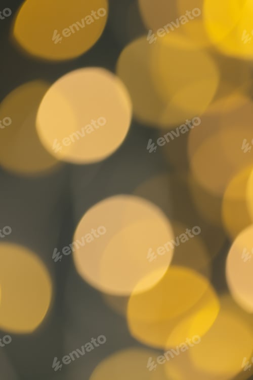Preview: Image of yellow christmas out of focus fairy lights background